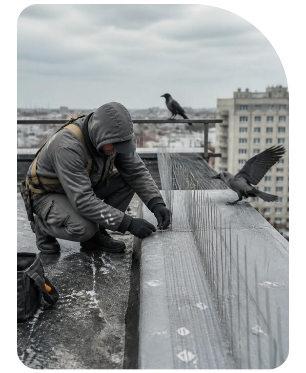 Защита от ворон под ключ в Ивантеевке по цене от 5144 р. | Сенат-Внт